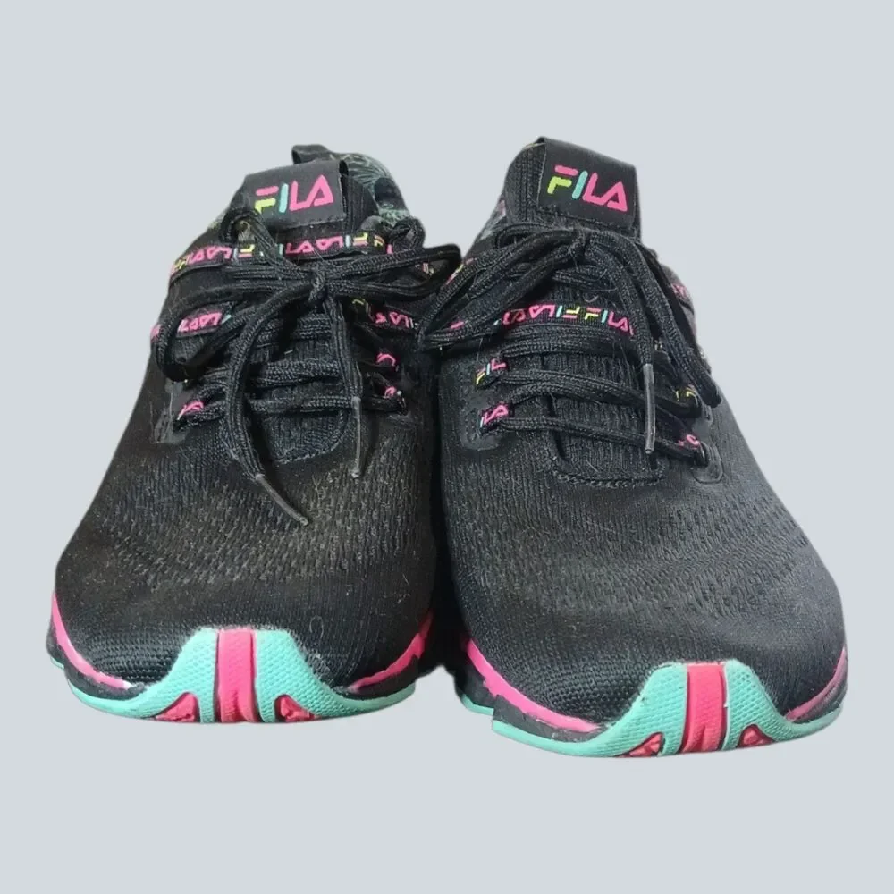 Fila Womens 8.5M Memory Realmspeed Evo Running Shoes Black 5RM00569-960 NWOB